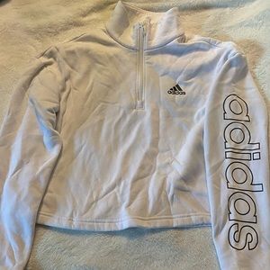 Adidas Half-Zipped Cropped Sweatshirt